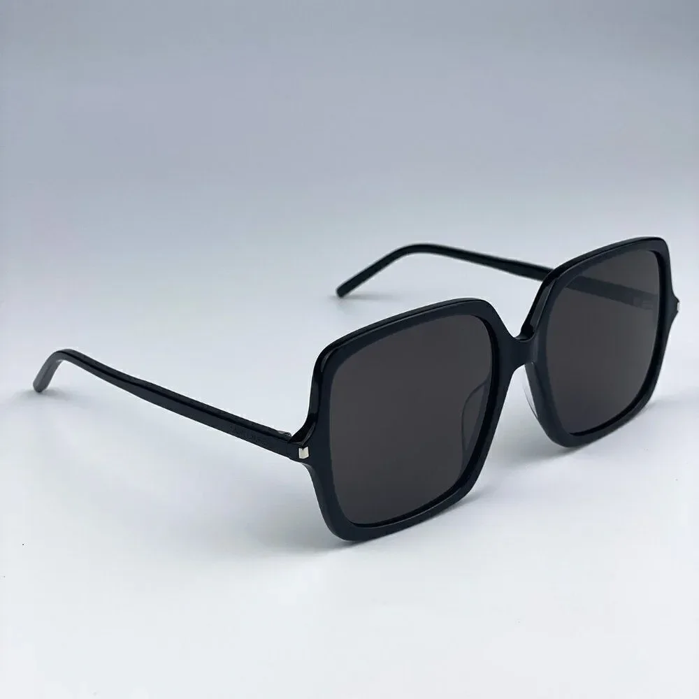 SALE! NEW Saint Laurent SL591 001 Black Square Oversized Women Sunglasses